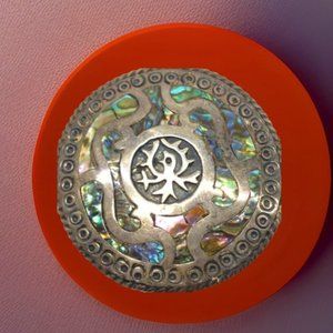 925 Sterling Abalone Convertible Pendant to Brooch